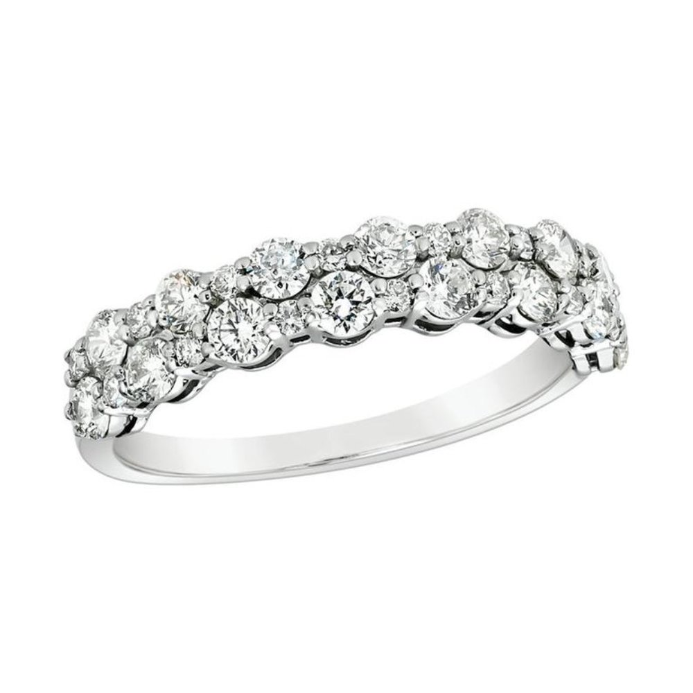 1.00 Carat Natural Diamond Ring 14K White Gold